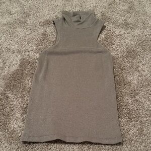 Free people Sleeveless Mock Neck Top in Grayish/ green